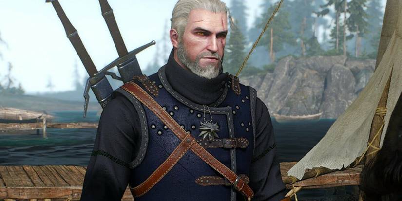 ג'רלט לובשת את סט השריון החתולי ב-The Witcher 3.