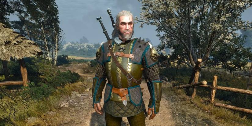 ג'רלט לובש את סט השריון של גריפין ב-The Witcher 3.