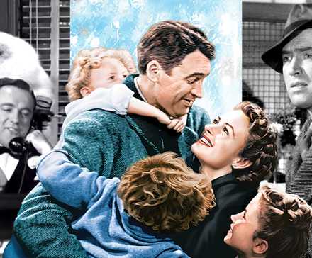Коллаж из сцен из фильма "It's A Wonderful Life"