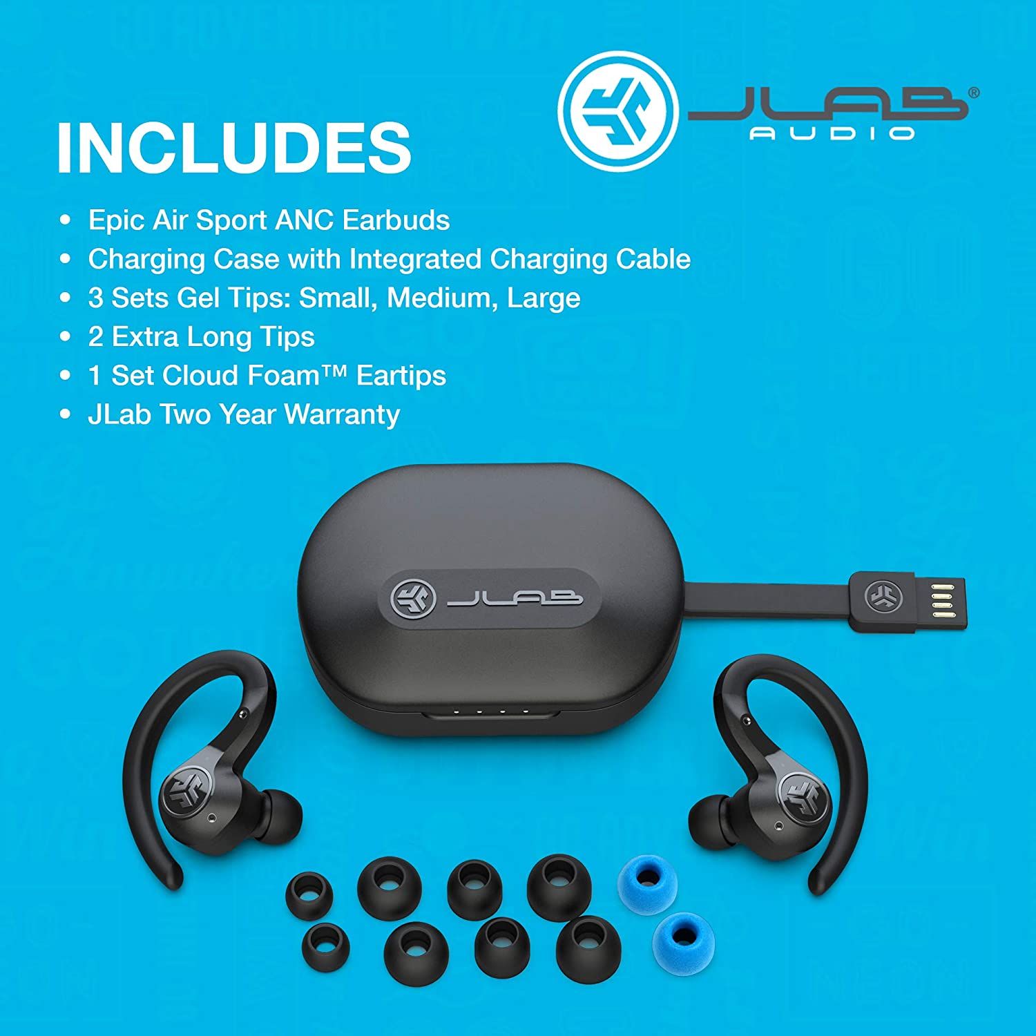 JLab Epic Air Sport ANC True Wireless Earbuds (3)