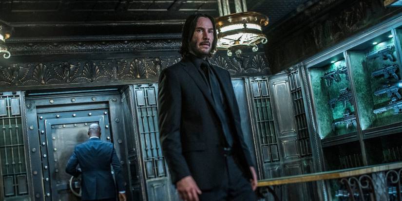 Keanu Reeves as John Wick standing in the vault in John Wick: Chapter 3 - Parabellum