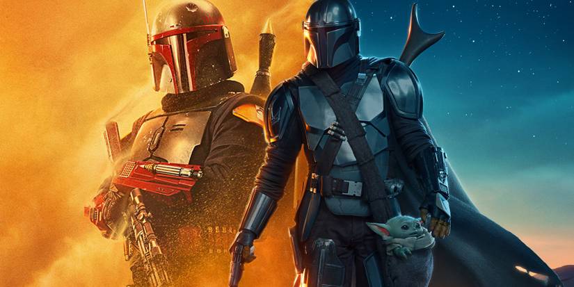 Star Wars: The Mandalorian (Mandalorian/Boba Fett - Half/Half) 60x80x4cm Stretched Canvas Print main image 0