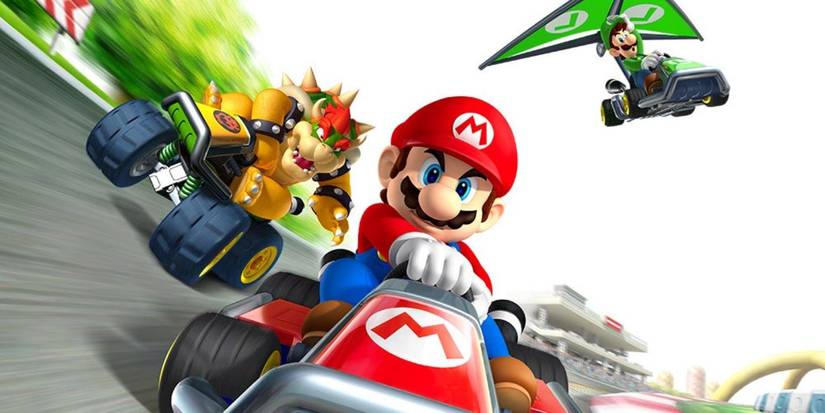 Cover art of Mario Kart 7 for the 3DS showing Mario, Bowser, and Luigi.