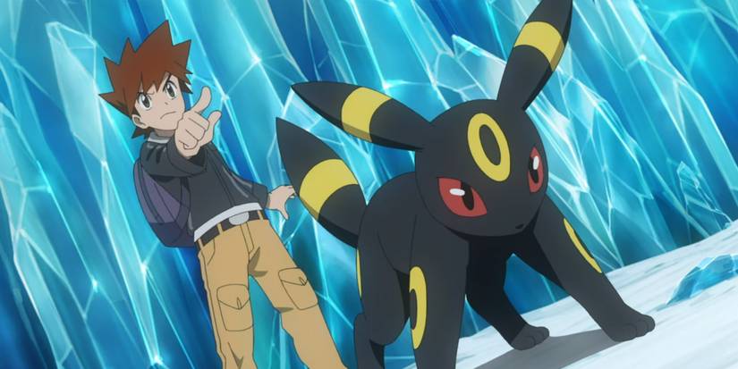 Pokemon: Gary orders his Umbreon while on a Project Mew mission.