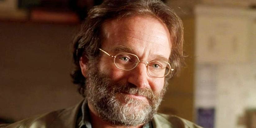 Good Will Hunting Robin Williams als Sean Maguire, der leicht lächelt