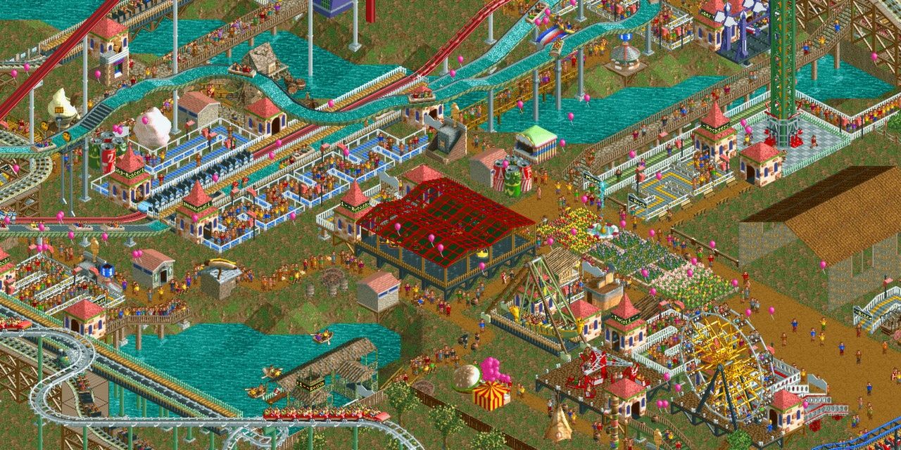 Amusement part attractions in Roller Coaster Tycoon 2