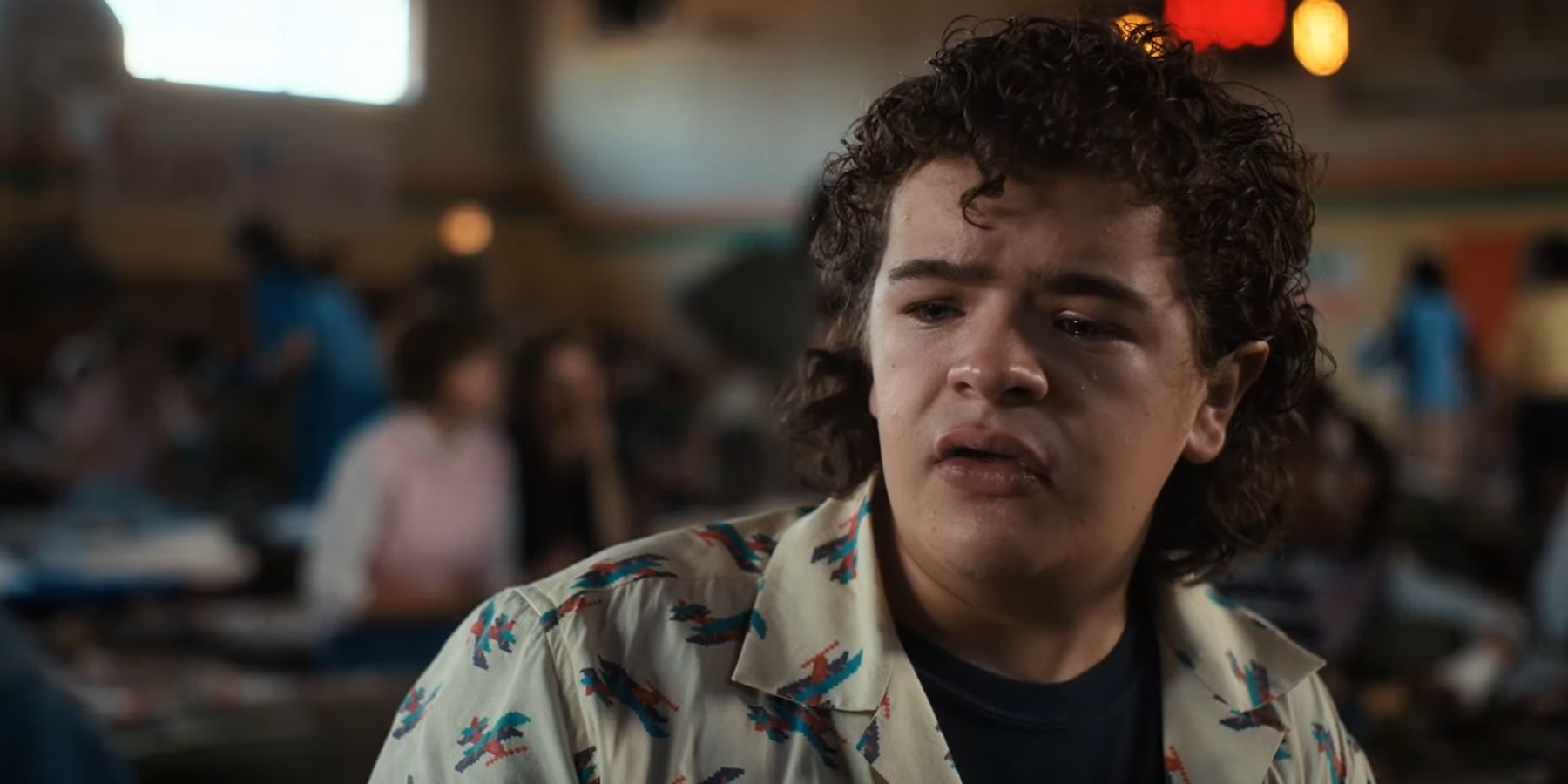 Dustin gets emotional at his high school in Stranger Things Season 4 episode 9 