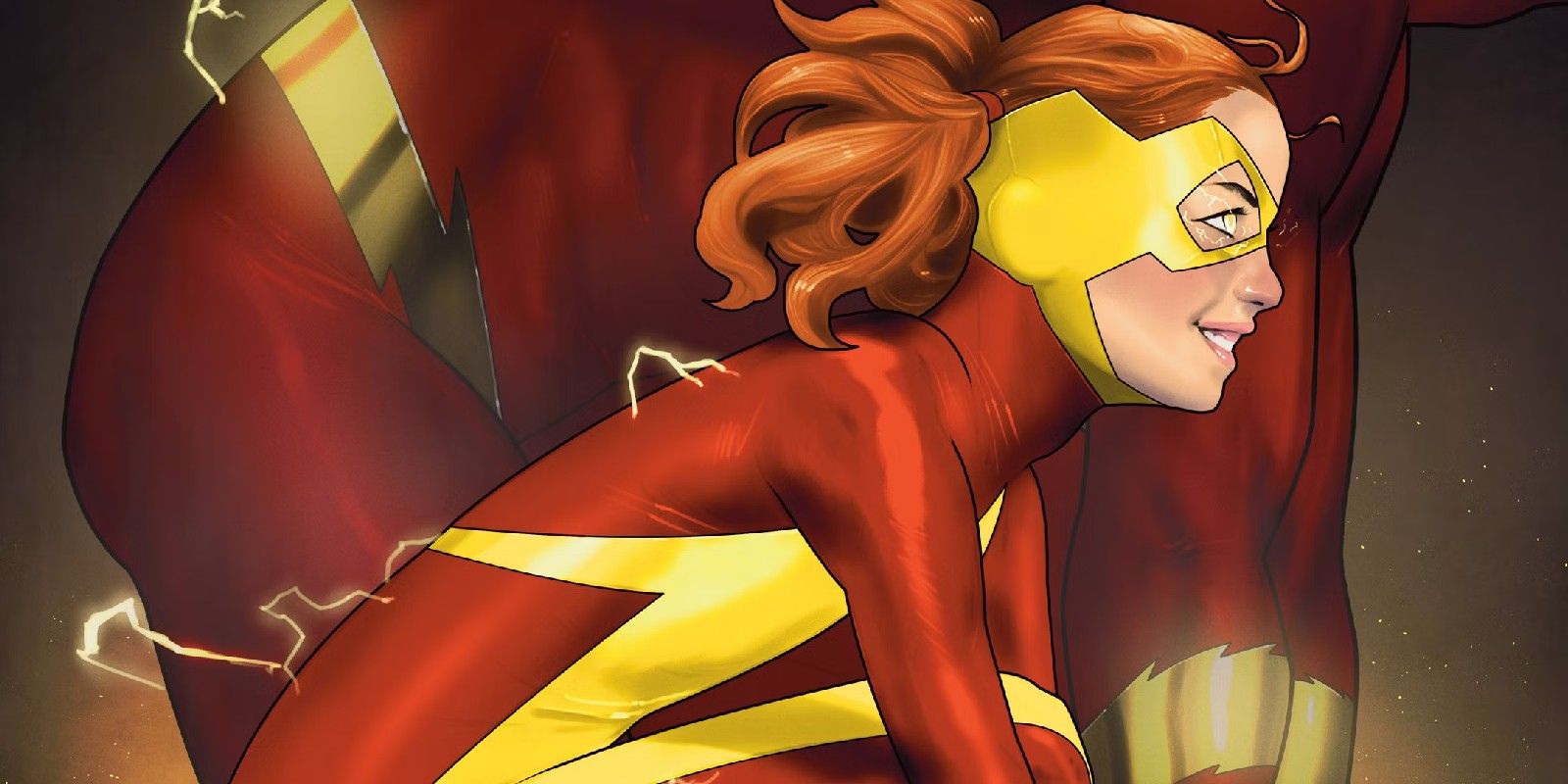 Arte em quadrinhos: Irey West, filha do Flash, usando novo traje