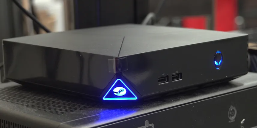 The Steam Machine on top of other boxes