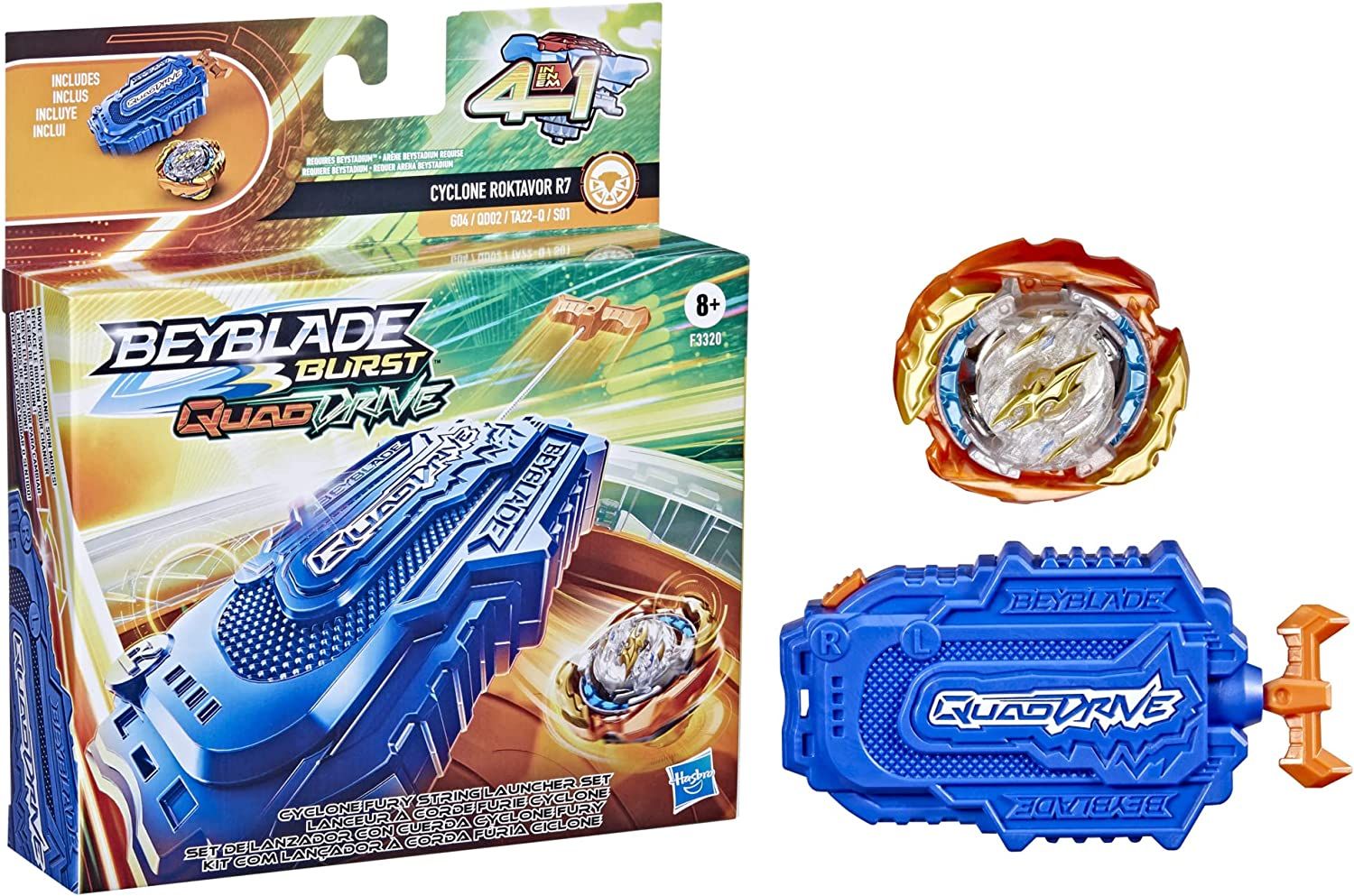 BEYBLADE Burst QuadDrive Cyclone Fury String Launcher Set 1