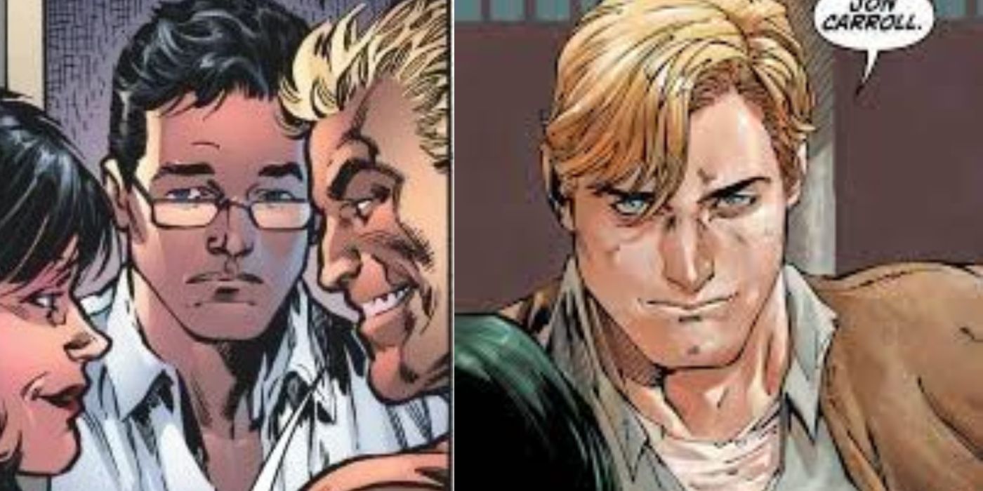 Split Image Clark Kent between Lois Lane and Jon Carroll, Jon Carroll Smiling