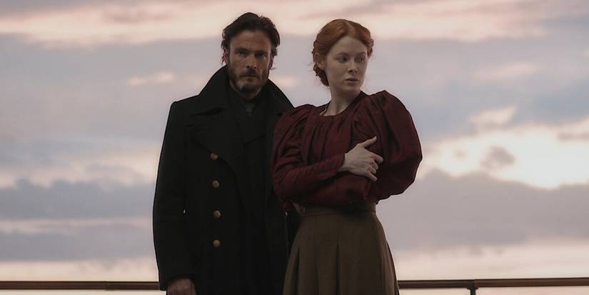 Maura (Emily Beecham) e Eyk (Andreas Pietschmann) em cena de 1899.