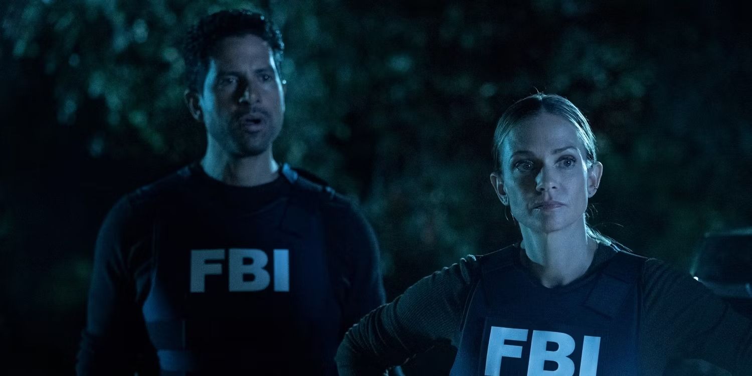 JJ and Luke in the woods at night in Criminal Minds: Evolution.