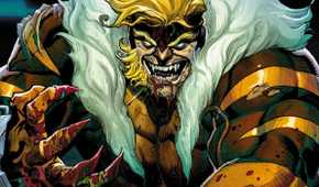 Sabretooth smiling with blood on his claws and teeth in Marvel Comics