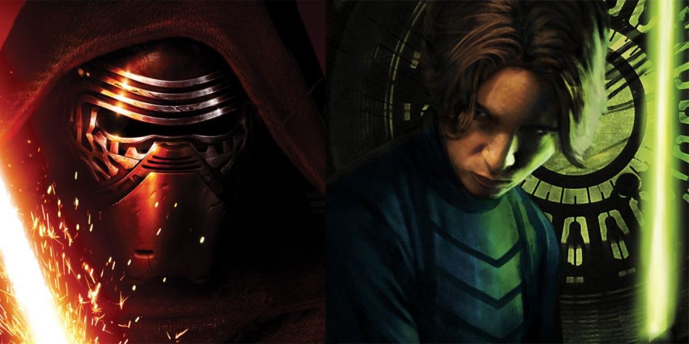 Kylo Ren e Jacen Solo do cânone e lendas de Star Wars.