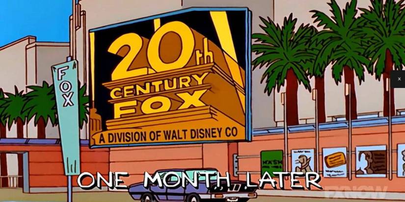 O letreiro da 20th Century Fox em Os Simpsons
