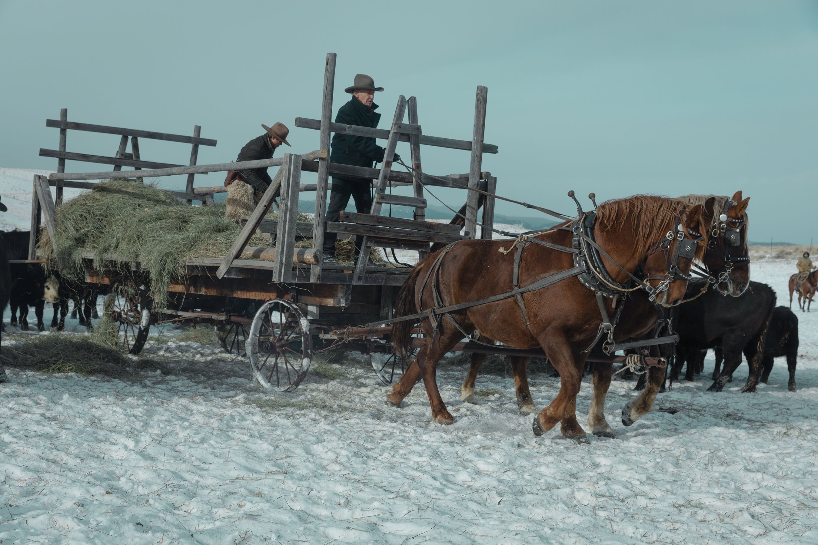 Jacob riding a horse wagon in 1923 finale