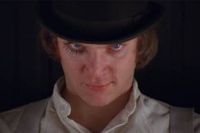Malcom McDowell as Alex breaks the fourth wall in A Clockwork Orange