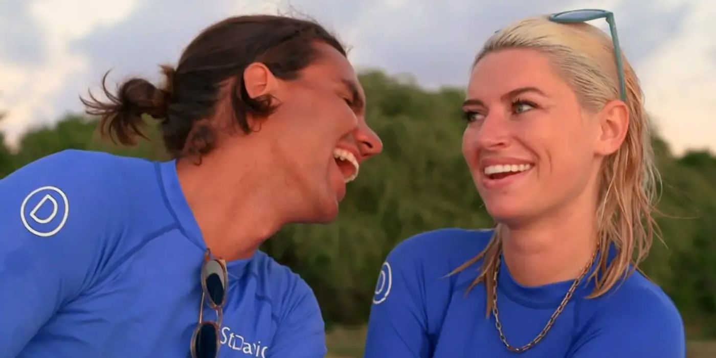 Below Deck's Ben Willoughby and Camille Lamb laughing