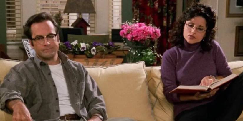 Bob Odenkirk and Julia Louis-Dreyfus on Seinfeld.