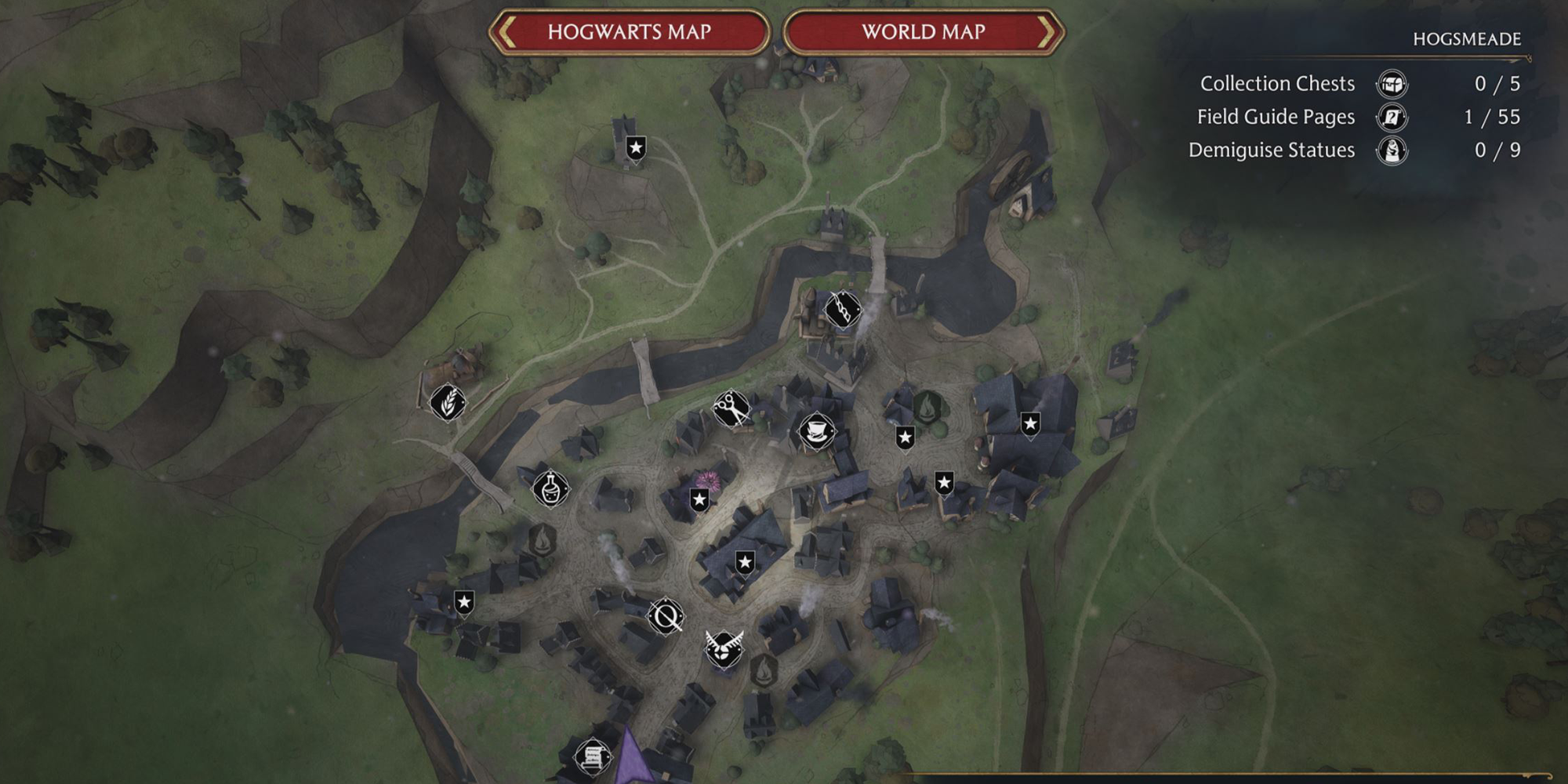 Hogwarts Legacy All Hogsmeade Field Guide Page Locations