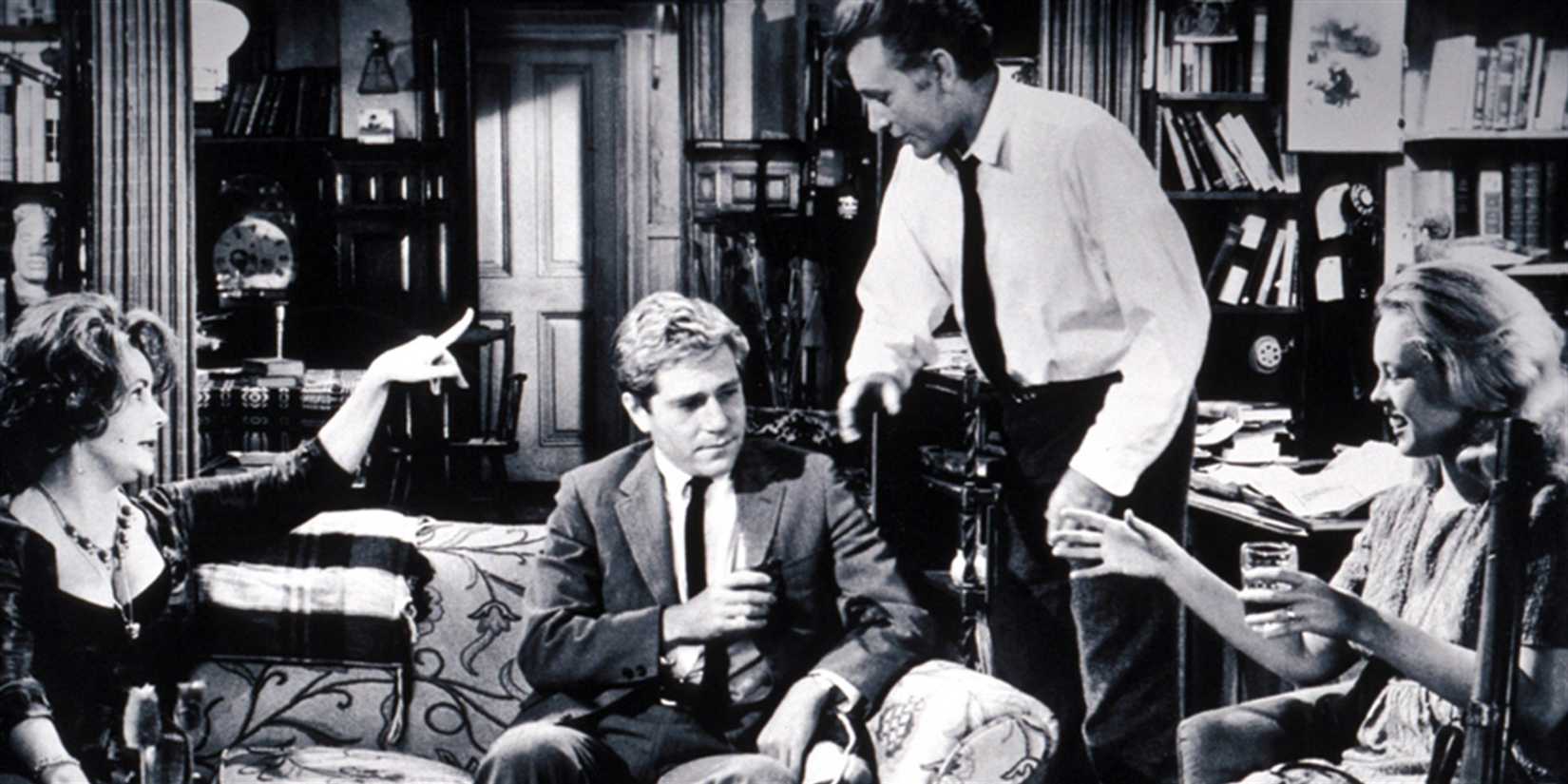 Couples bickering in Who's Afraid of Virginia Woolf