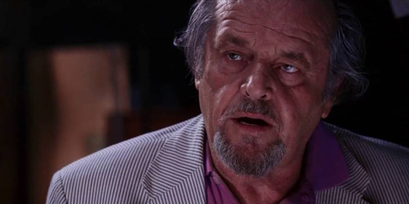 Jack Nicholson looking serious in The Departed