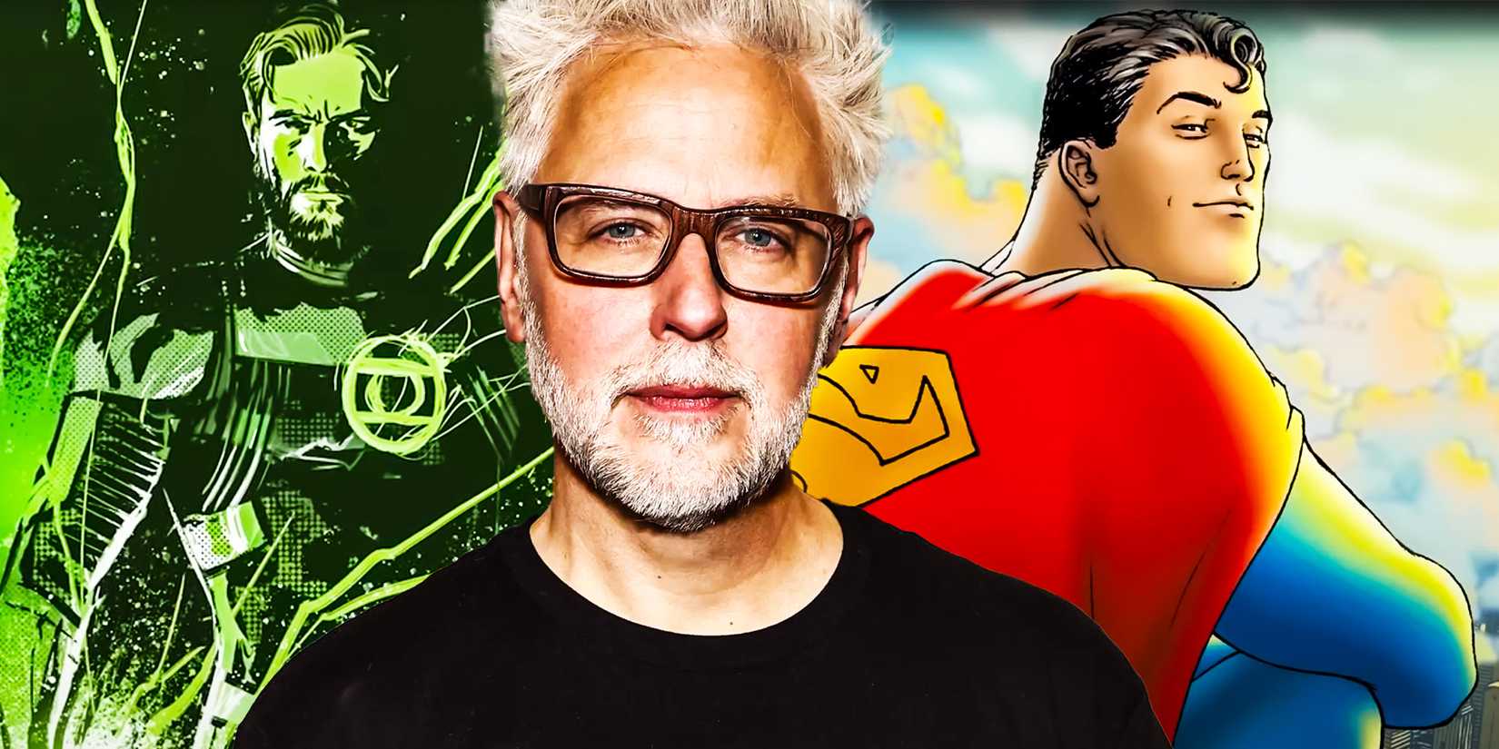 An image of James Gunn and Superman