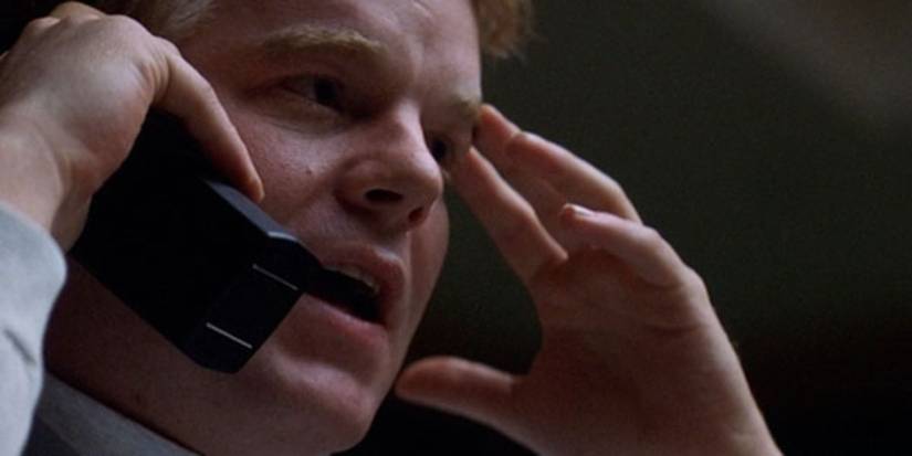 Philip Seymour Hoffman talks on the phone in Magnolia