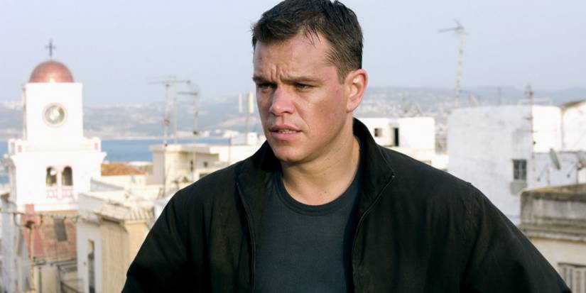 Jason Bourne (Matt Damon) looks concerned in The Bourne Ultimatum