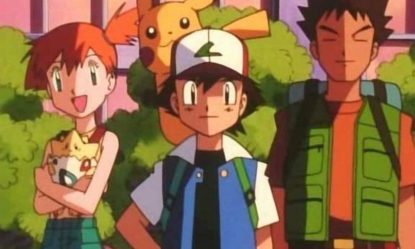 Ash, Pikachu, Misty and Brock