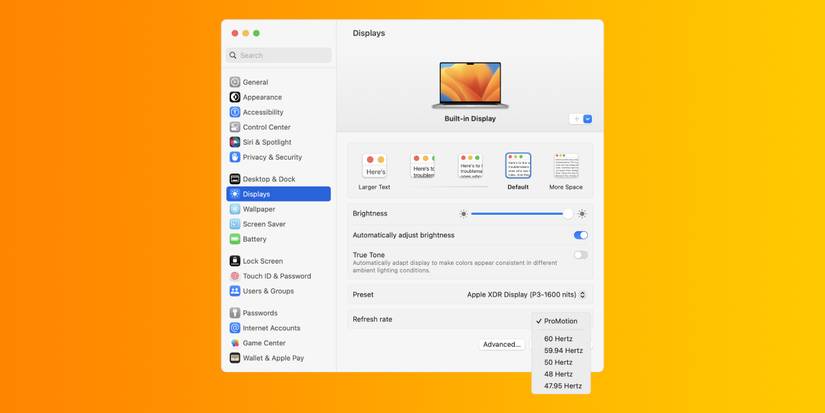 How To Change Your MacBook Pro Display's Refresh Rate