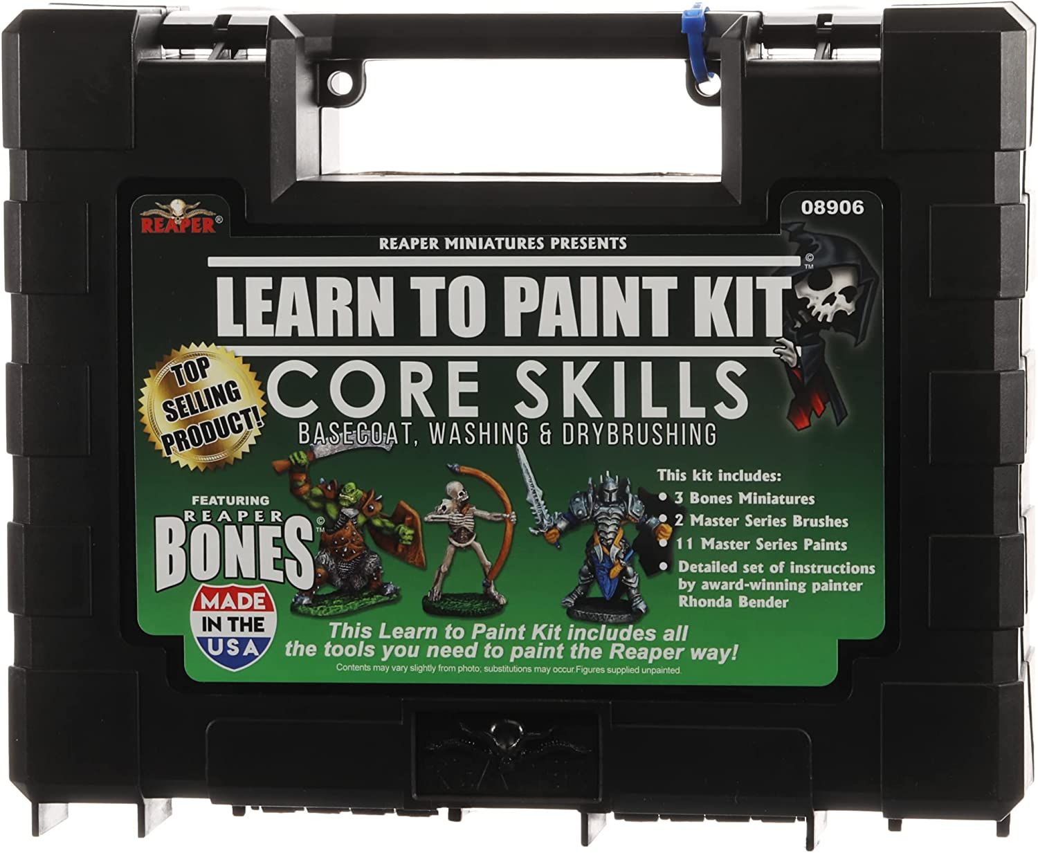 Reaper Miniatures Learn to Paint Kit Core Skills é um dos melhores conjuntos de pintura Warhammer