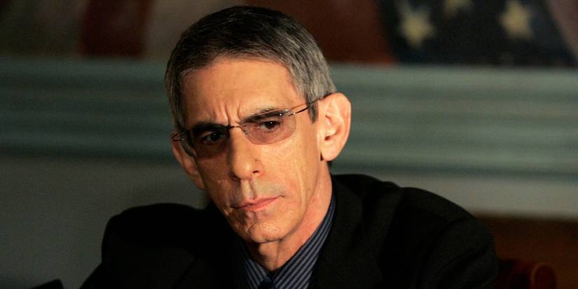 Richard Belzer looking somber in Law and Order