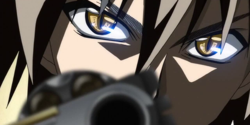 Train Heartnet pointing Hades in Black Cat.