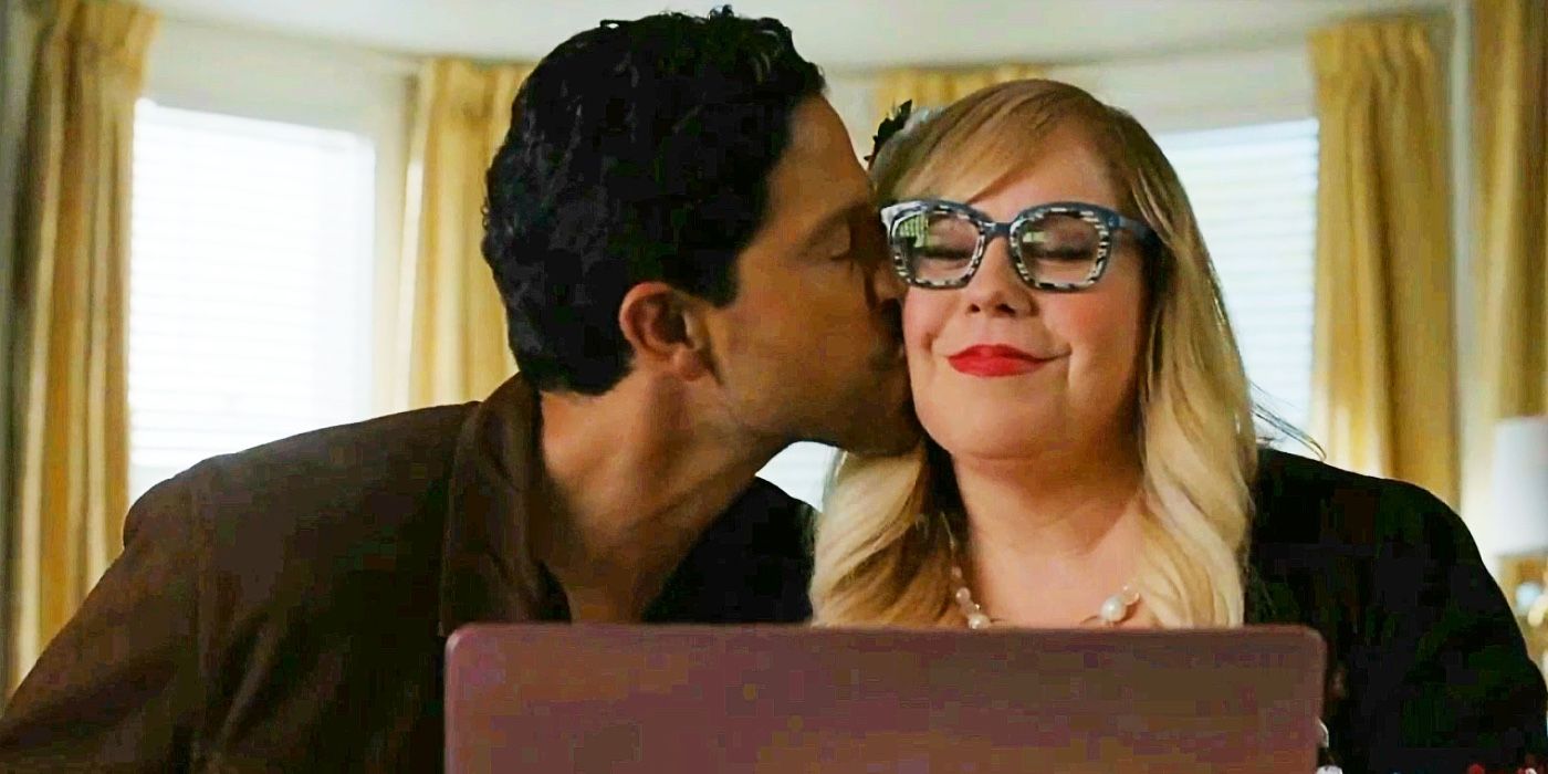 Luke Alvez kisses Penelope Garcia on the cheek in Criminal Minds: Evolution