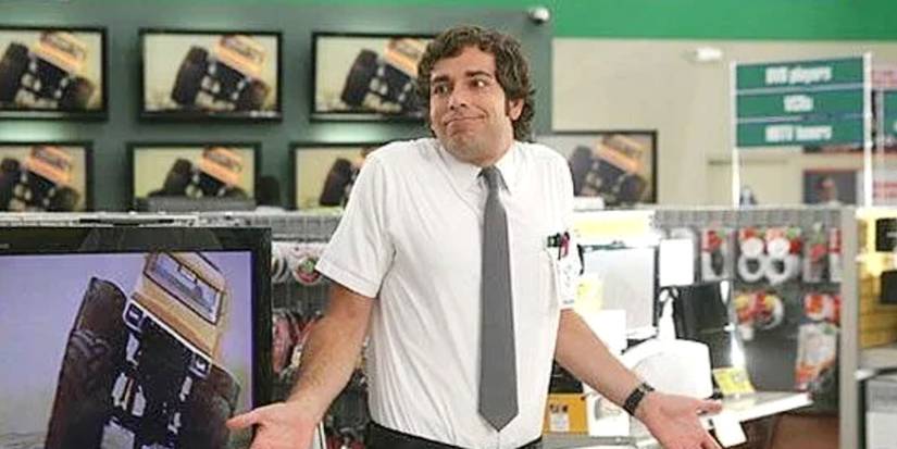 Zachary Levi shrugging in Chuck.