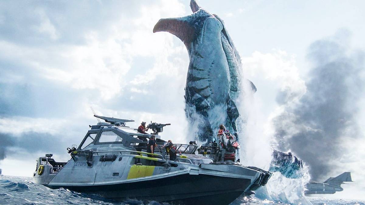 Payakan jumping out of the water in Avatar The Way of Water