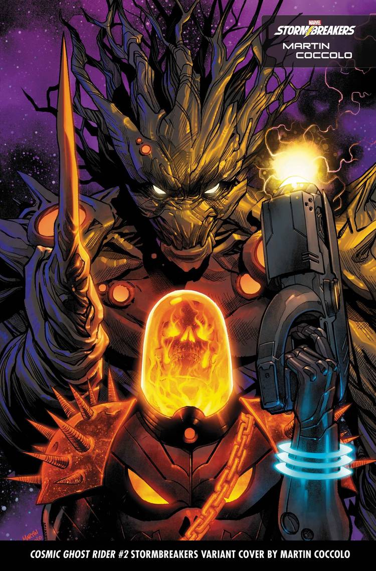 Groot X Ghost Rider 'Dark Groot' Becomes the Perfect Partner for Marvel's Cosmic Punisher