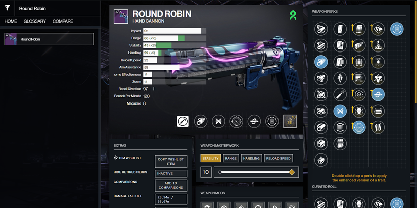 How To Get Round Robin Hand Cannon (& God Roll) In Destiny 2