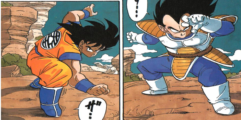 Goku and Vegeta Prepare For Their First Big Fight in Dragon Ball.