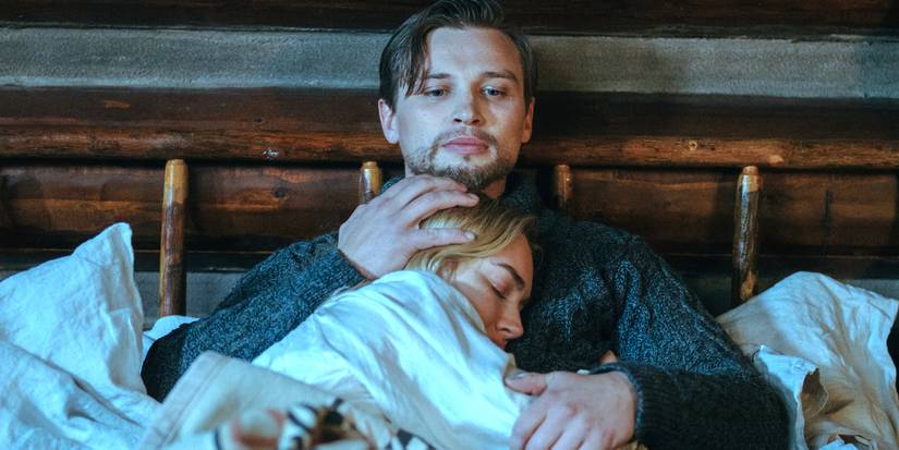 Jack and Elizabeth cuddling in bed in 1923