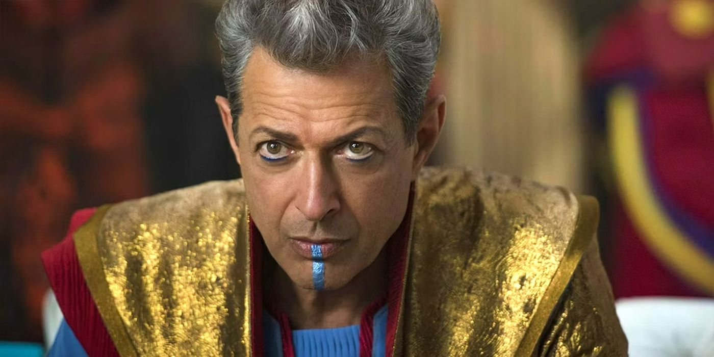 Jeff Goldblum como o Grande Mestre em Thor Ragnarok