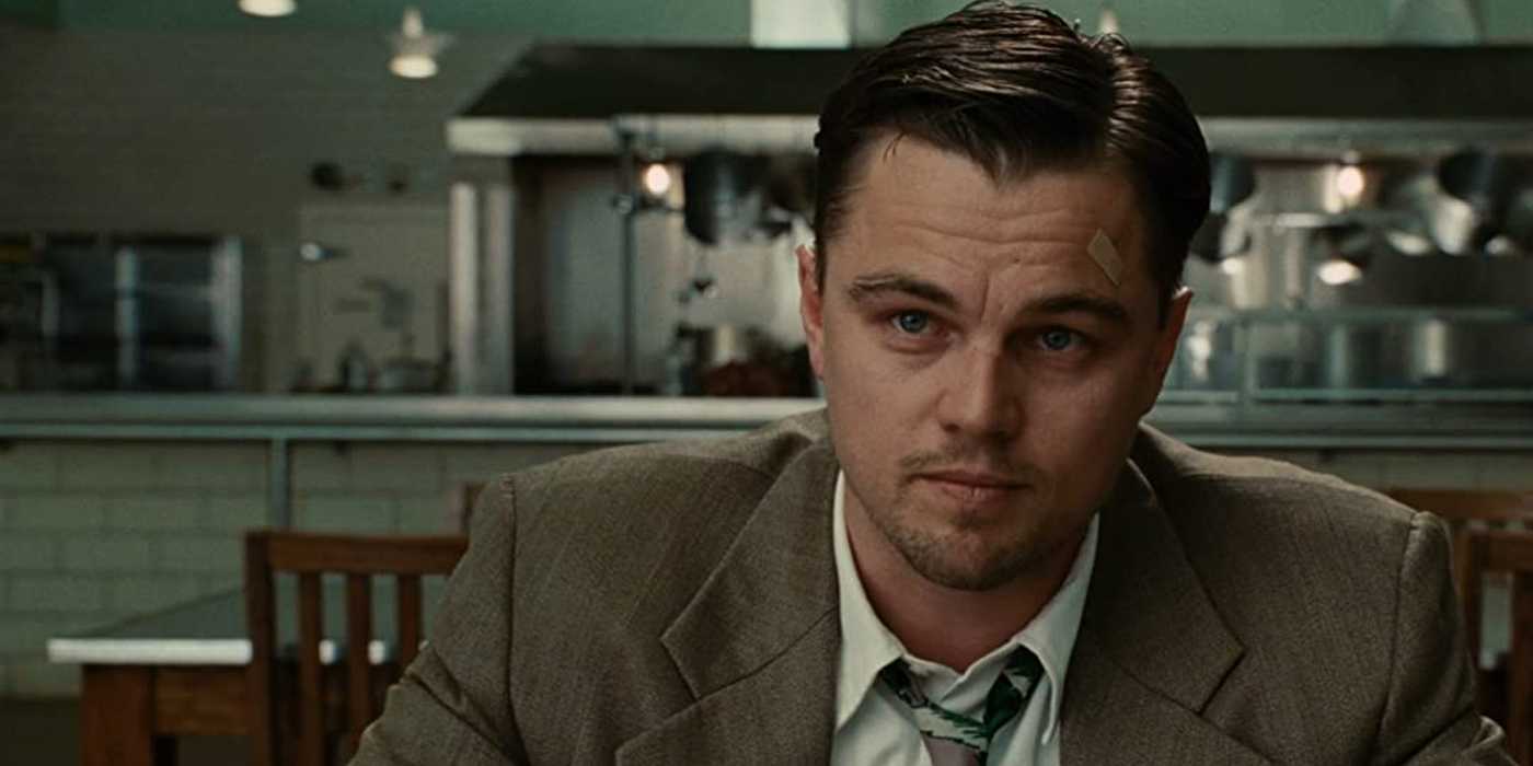 Leonardo Dicaprio as Teddy in the dining area in Shutter Island