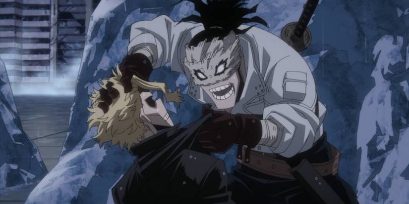 My Hero Academia: Stain confronts All Might before handing him the data.