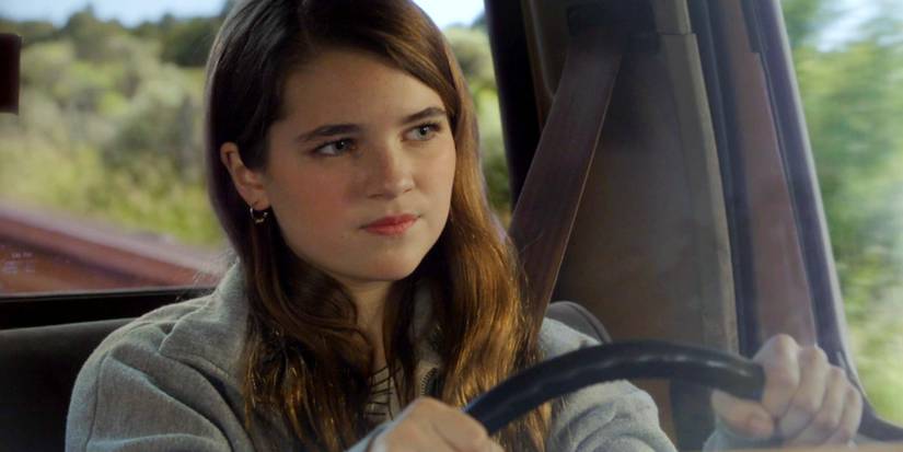 Missy driving the stolen car in Young Sheldon season 6 after running away from home