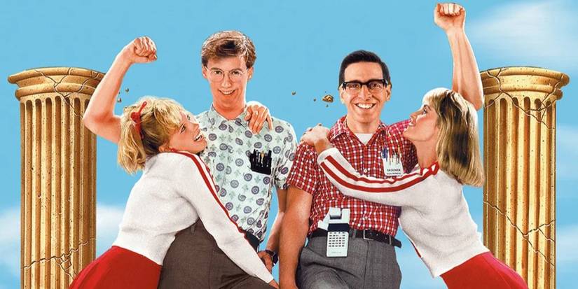 Fracos posam com duas líderes de torcida em A Vingança dos Fracos