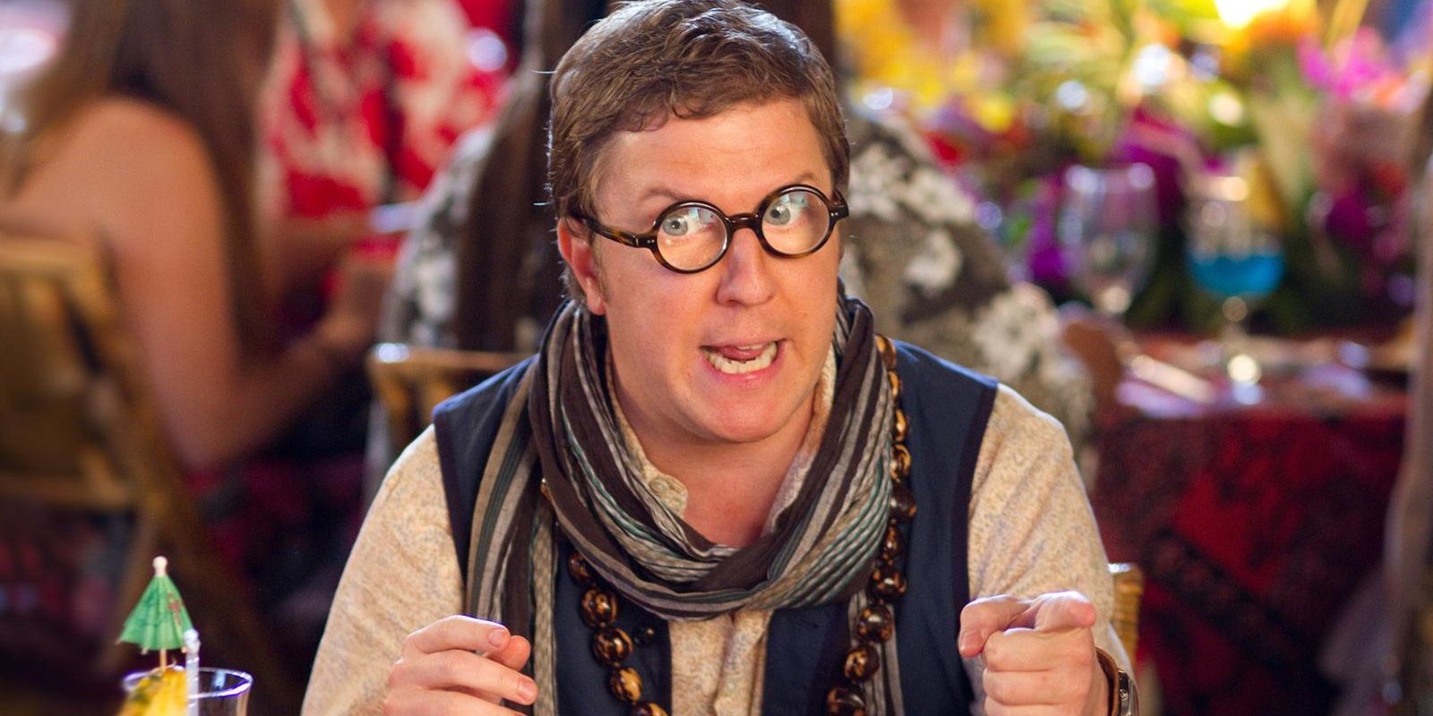Nick Swardson at a dinner table in Just Go with It