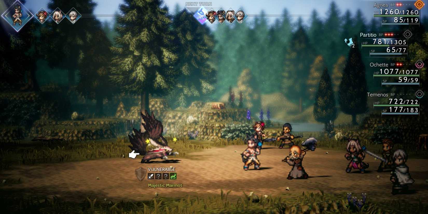 Octopath Traveler 2 Using NPC's in Battle with Party Through Path Action Skills from Certain Protagonist Characters in World