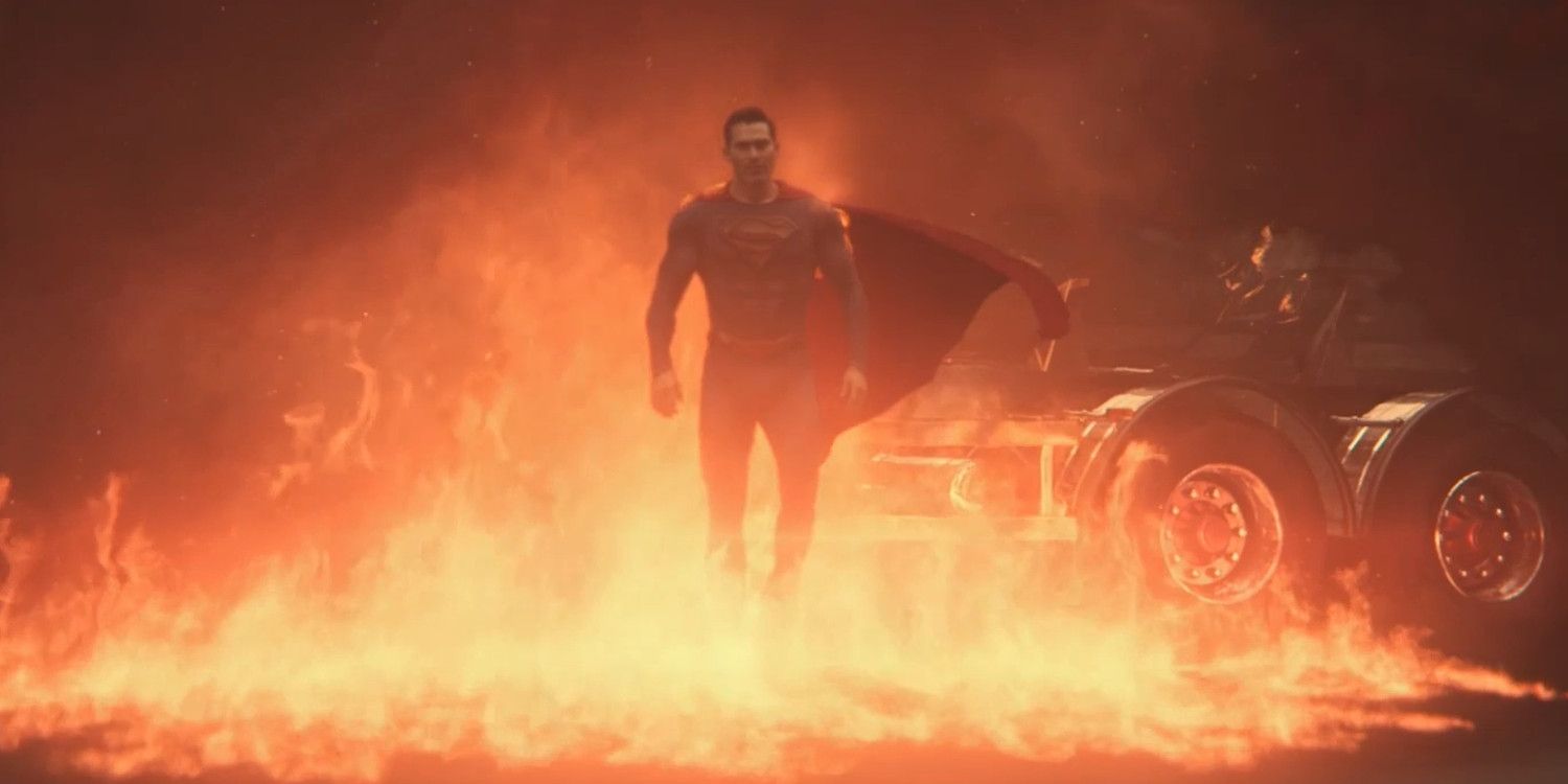 Superman walks out of exploding tanker truck in Superman and Lois season 3